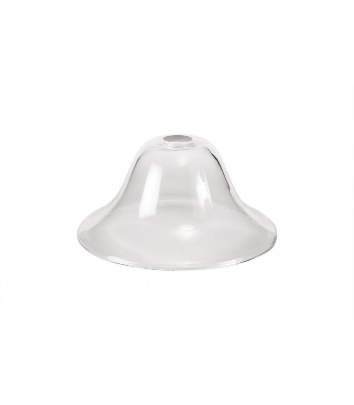 3 Light Telescopic Ceiling Pendant E27 With 30cm Smooth Bell Glass Shade, Polished Nickel, Clear - 6