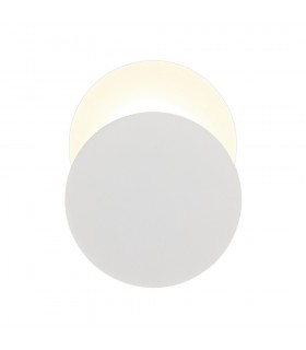 Magnetic Base Wall Lamp, 12W LED 3000K 498lm, 20, 19cm Round Bottom Offset, Sand White, Acrylic Frosted Diffuser - 1