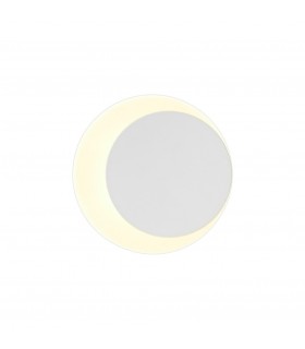 Magnetic Base Wall Lamp, 12W LED 3000K 498lm, 15, 19cm Round Right Offset, Sand White, Acrylic Frosted Diffuser - 1