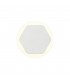 Magnetic Base Wall Lamp, 12W LED 3000K 498lm, 15, 19cm Horizontal Hexagonal Centre, Sand White, Round Acrylic Frosted Diffuser -