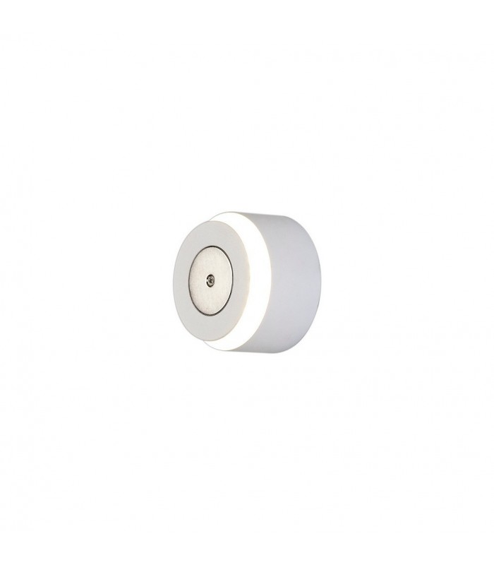 Magnetic Base Wall Lamp, 12W LED 3000K 498lm, 15, 19cm Horizontal Hexagonal Centre, Sand White, Round Acrylic Frosted Diffuser -