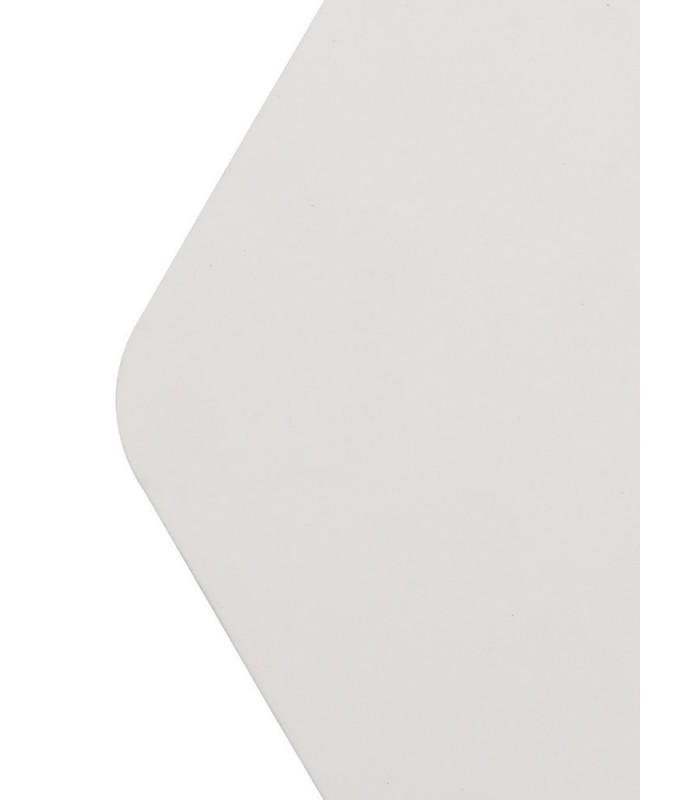 Magnetic Base Wall Lamp, 12W LED 3000K 498lm, 15, 19cm Horizontal Hexagonal Centre, Sand White, Round Acrylic Frosted Diffuser -