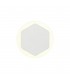 Magnetic Base Wall Lamp, 12W LED 3000K 498lm, 15, 19cm Vertical Hexagonal Centre, Sand White, Round Acrylic Frosted Diffuser - 1