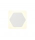 Magnetic Base Wall Lamp, 12W LED 3000K 498lm, 15cm Horizontal Hexagonal 19cm Square Centre, Sand White, Acrylic Frosted Diffuser