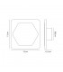 Magnetic Base Wall Lamp, 12W LED 3000K 498lm, 15cm Horizontal Hexagonal 19cm Square Centre, Sand White, Acrylic Frosted Diffuser