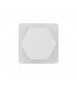 Magnetic Base Wall Lamp, 12W LED 3000K 498lm, 15cm Horizontal Hexagonal 19cm Square Centre, Sand White, Acrylic Frosted Diffuser