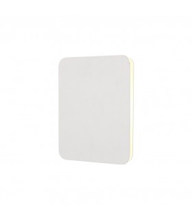 Magnetic Base Wall Lamp, 12W LED 3000K 498lm, 20, 19cm Square Centre, Sand White, Acrylic Frosted Diffuser - 1