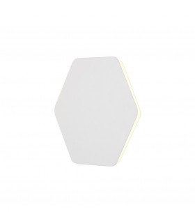 Magnetic Base Wall Lamp, 12W LED 3000K 498lm, 20, 19cm Horizontal Hexagonal Centre, Sand White, Acrylic Frosted Diffuser - 1