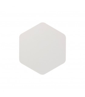 Magnetic Base Wall Lamp, 12W LED 3000K 498lm, 20, 19cm Vertical Hexagonal Centre, Sand White, Acrylic Frosted Diffuser - 1
