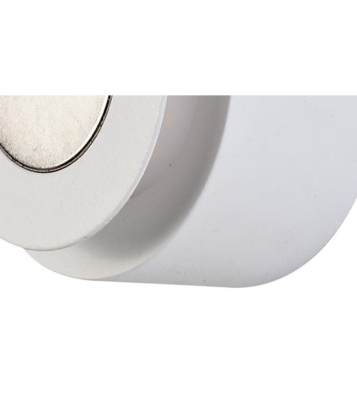 Magnetic Base Wall Lamp, 12W LED 3000K 498lm, 15cm Round 19cm Horizontal Hexagonal Centre, Sand White, Acrylic Frosted Diffuser 