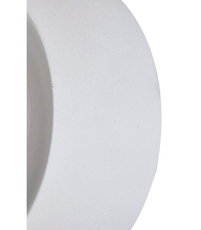 Magnetic Base Wall Lamp, 12W LED 3000K 498lm, 15cm Round 19cm Horizontal Hexagonal Centre, Sand White, Acrylic Frosted Diffuser 