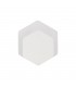 Magnetic Base Wall Lamp, 12W LED 3000K 498lm, 15, 19cm Vertical Hexagonal Bottom Offset, Sand White, Acrylic Frosted Diffuser - 