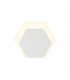 Magnetic Base Wall Lamp, 12W LED 3000K 498lm, 15, 19cm Horizontal Hexagonal Bottom Offset, Sand White, Acrylic Frosted Diffuser 