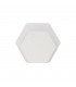 Magnetic Base Wall Lamp, 12W LED 3000K 498lm, 15, 19cm Horizontal Hexagonal Bottom Offset, Sand White, Acrylic Frosted Diffuser 