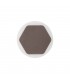 Magnetic Base Wall Lamp, 12W LED 3000K 498lm, 15cm Horizontal Hexagonal 19cm Round Centre, Coffee, Acrylic Frosted Diffuser - 3
