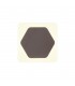 Magnetic Base Wall Lamp, 12W LED 3000K 498lm, 15cm Horizontal Hexagonal 19cm Square Centre, Coffee, Acrylic Frosted Diffuser - 1
