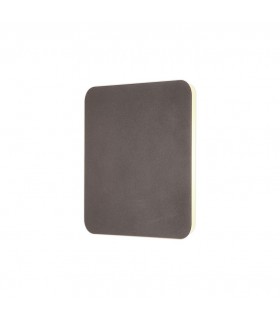 Magnetic Base Wall Lamp, 12W LED 3000K 498lm, 20, 19cm Square Centre, Coffee, Acrylic Frosted Diffuser - 1