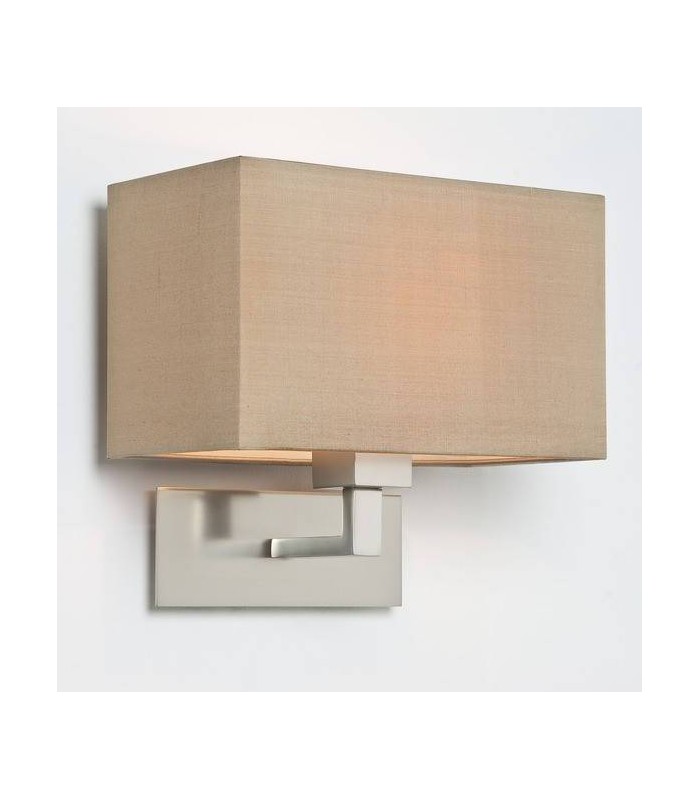 1 Light Indoor Wall Light Matt Nickel - Shade Not Included, E27 - 1