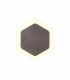 Magnetic Base Wall Lamp, 12W LED 3000K 498lm, 15, 19cm Vertical Hexagonal Centre, Coffee, Acrylic Frosted Diffuser - 1