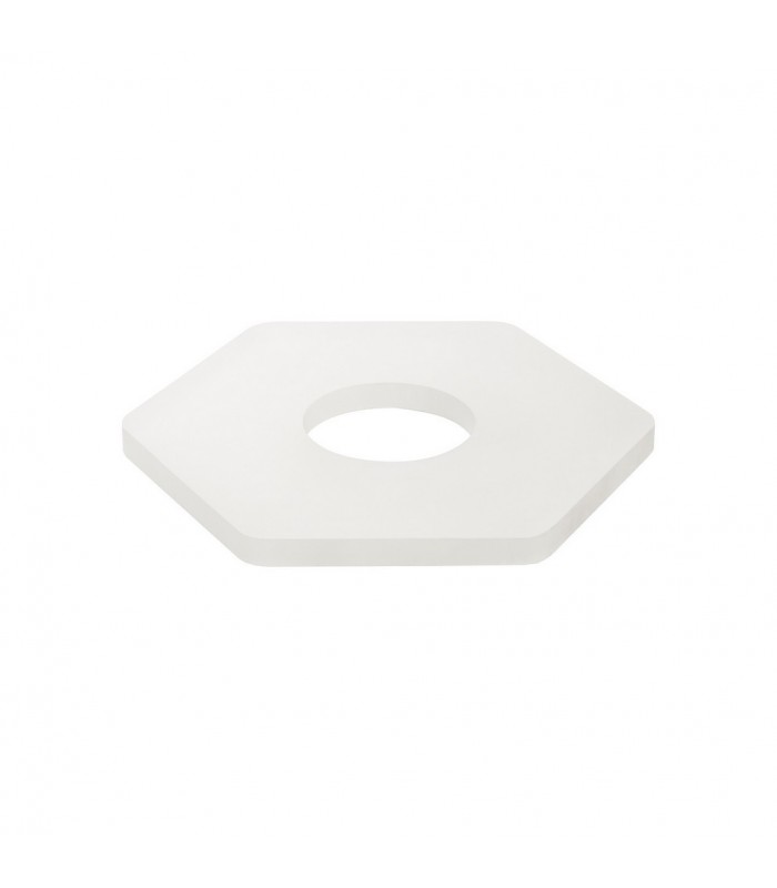 Magnetic Base Wall Lamp, 12W LED 3000K 498lm, 15, 19cm Vertical Hexagonal Centre, Coffee, Acrylic Frosted Diffuser - 6