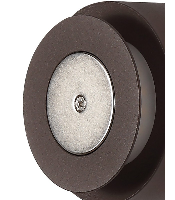 Magnetic Base Wall Lamp, 12W LED 3000K 498lm, 15, 19cm Vertical Hexagonal Centre, Coffee, Acrylic Frosted Diffuser - 8
