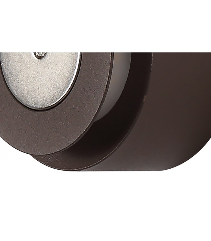 Magnetic Base Wall Lamp, 12W LED 3000K 498lm, 15, 19cm Vertical Hexagonal Centre, Coffee, Acrylic Frosted Diffuser - 10