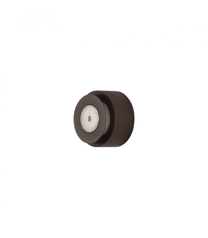 Magnetic Base Wall Lamp, 12W LED 3000K 498lm, 15, 19cm Vertical Hexagonal Bottom Offset, Coffee, Acrylic Frosted Diffuser - 7