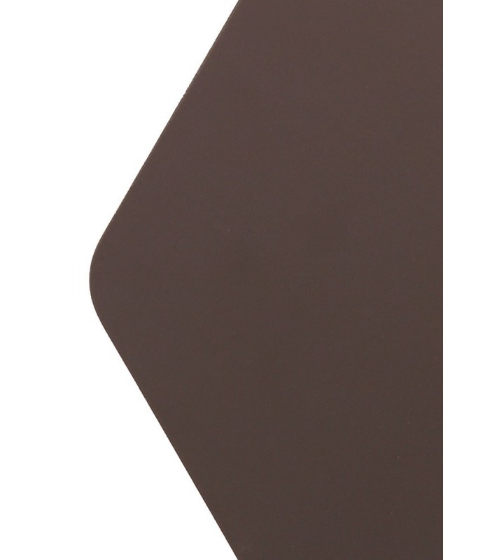 Magnetic Base Wall Lamp, 12W LED 3000K 498lm, 15, 19cm Vertical Hexagonal Bottom Offset, Coffee, Acrylic Frosted Diffuser - 14