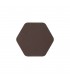 Magnetic Base Wall Lamp, 12W LED 3000K 498lm, 15, 19cm Vertical Hexagonal Bottom Offset, Coffee, Acrylic Frosted Diffuser - 15