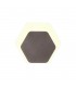 Magnetic Base Wall Lamp, 12W LED 3000K 498lm, 15, 19cm Horizontal Hexagonal Bottom Offset, Coffee, Acrylic Frosted Diffuser - 1