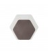 Magnetic Base Wall Lamp, 12W LED 3000K 498lm, 15, 19cm Horizontal Hexagonal Bottom Offset, Coffee, Acrylic Frosted Diffuser - 3