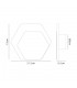 Magnetic Base Wall Lamp, 12W LED 3000K 498lm, 15, 19cm Horizontal Hexagonal Right Offset, Coffee, Acrylic Frosted Diffuser - 2