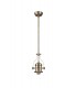 1 Light Telescopic Ceiling Pendant E27 With 30cm Tiffany Shade, Antique Brass, Green, Crystal - 5