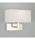 1 Light Indoor Wall Light Matt Nickel with White Shade, E14 - 1