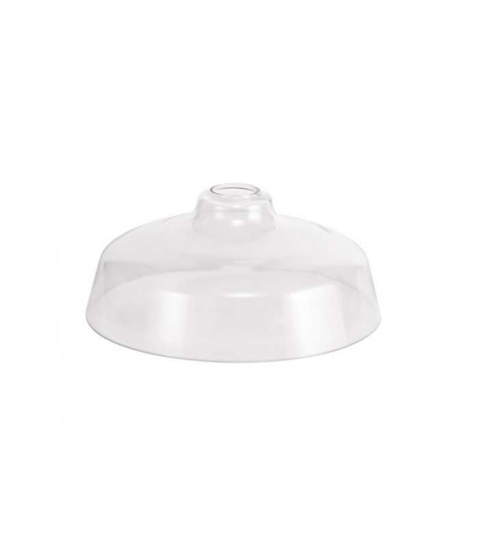 Dome Ceiling Pendant With 38cm Flat Round Shade, 1 x E27, Antique Brass, Clear Glass - 7