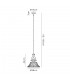 Dome Ceiling Pendant With 38cm Patterned Round Shade, 1 x E27, Antique Brass, Clear Glass - 2