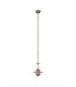 Dome Ceiling Pendant With 38cm Patterned Round Shade, 1 x E27, Antique Brass, Clear Glass - 8