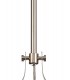 Dome Ceiling Pendant With 38cm Patterned Round Shade, 1 x E27, Polished Nickel, Clear Glass - 10