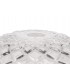 Dome Ceiling Pendant With 30cm Flat Round Patterned Shade, 1 x E27, Polished Nickel, Clear Glass - 4