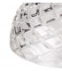 Dome Ceiling Pendant With 30cm Flat Round Patterned Shade, 1 x E27, Polished Nickel, Clear Glass - 5
