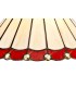 3 Light Telescopic Ceiling Pendant E27 With 30cm Tiffany Shade, Antique Brass, Red, Crystal - 10