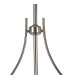 Linear Ceiling Pendant With 30cm Flat Round Patterned Shade, 3 x E27, Polished Nickel, Clear Glass - 9