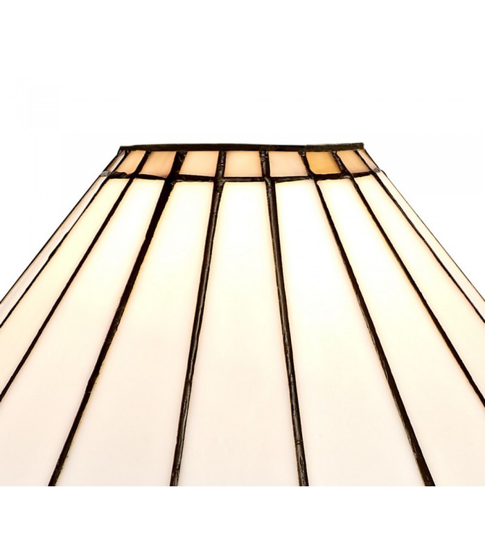 3 Light Telescopic Ceiling Pendant E27 With 30cm Tiffany Shade, Polished Nickel, Grey, Crystal - 9