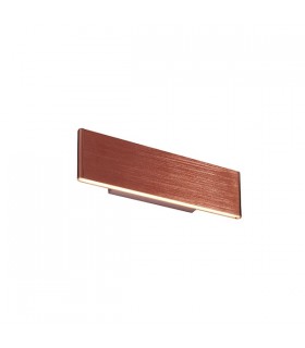 Integrated LED Wall Dark Brushed Copper Plate & Frosted Acrylic 2 Light Dimmable IP20 - 1