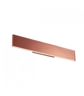 Integrated LED Wall Dark Brushed Copper Plate & Frosted Acrylic 2 Light Dimmable IP20 - 1