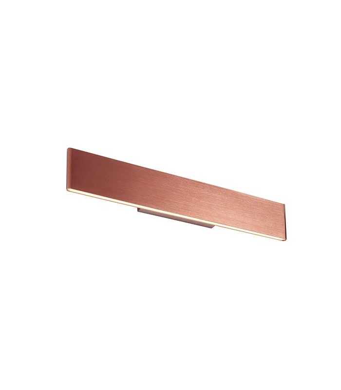 Integrated LED Wall Dark Brushed Copper Plate & Frosted Acrylic 2 Light Dimmable IP20 - 1