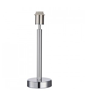 Table Lamp Chrome Effect Plate 1 Light IP20 - E27 (Shade Sold Separately) - 1