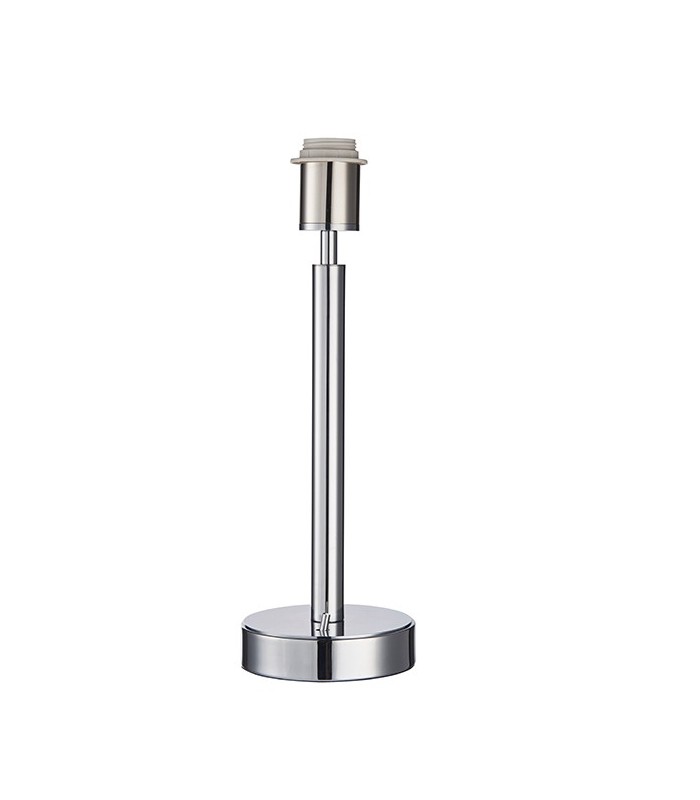Table Lamp Chrome Effect Plate 1 Light IP20 - E27 (Shade Sold Separately) - 1
