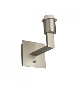 Wall Matt Nickel Plate 1 Light Dimmable IP20 - E27 - 1