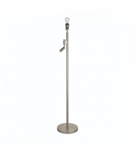 Floor Lamp Matt Nickel Plate 1 Light IP20 - E27 (Shade Sold Separately) - 1